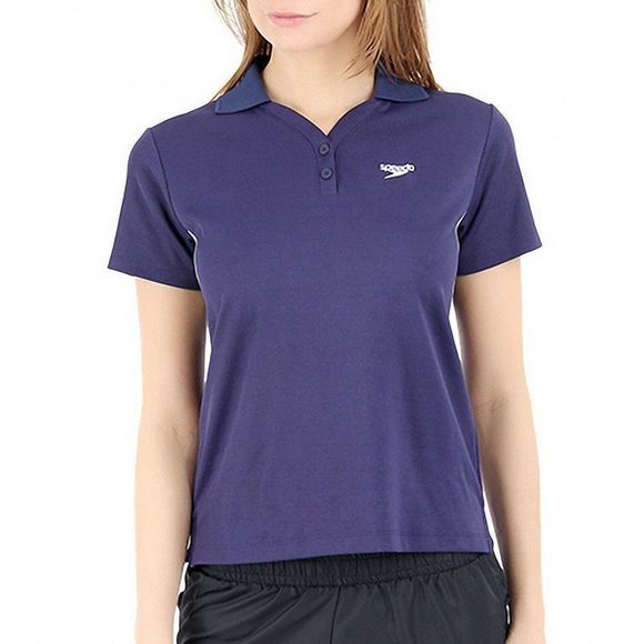 Speedo 7201312 041 Women's Size LARGE Navy Blue Grey Gray Tech Polo Shirt - Picture 3 of 5